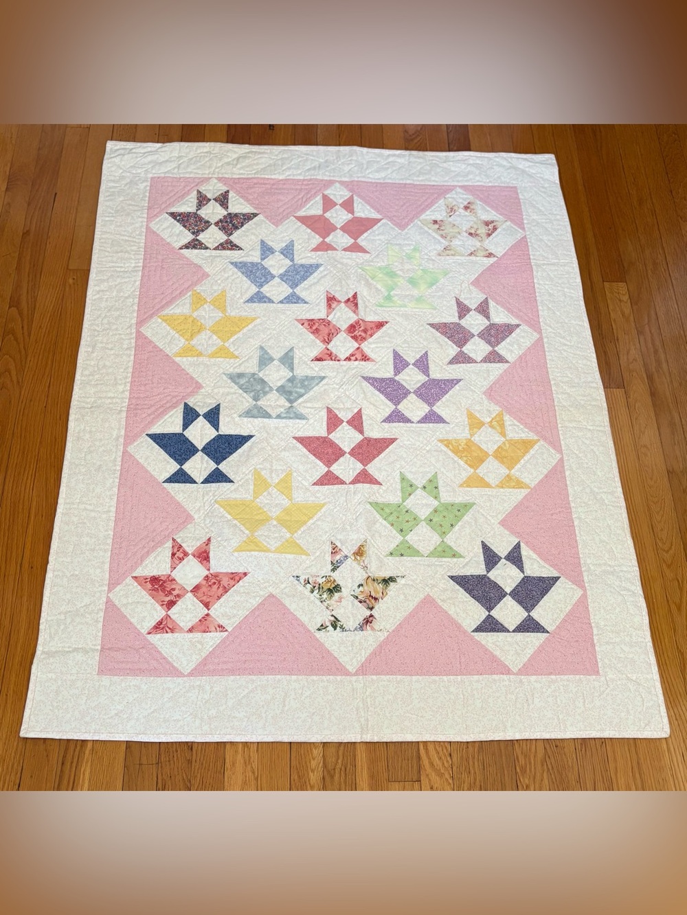 Quilt. New. Lap size or for baby blanket or crib. 40”width and 52”length.